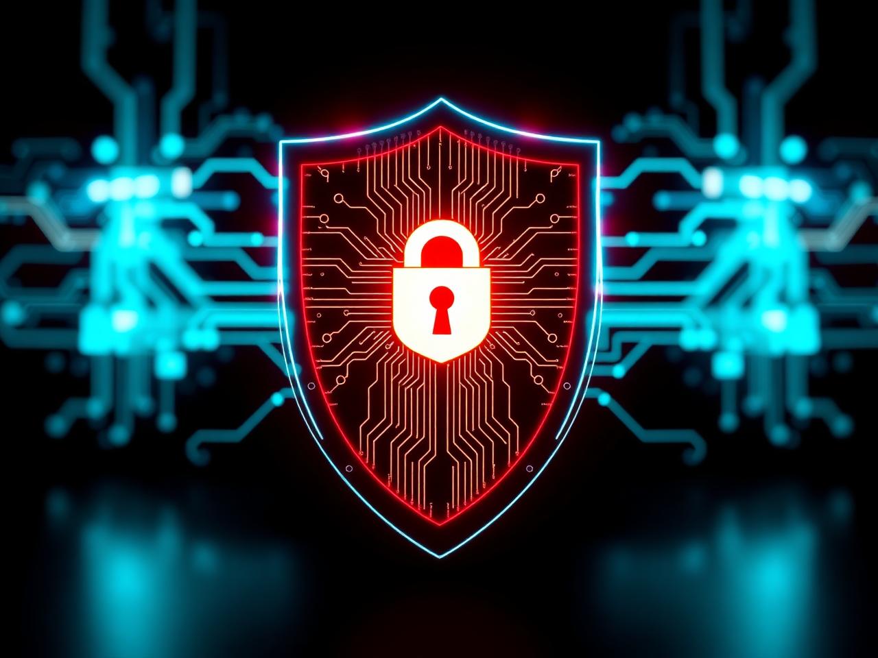 Cybersecurity shield illustration